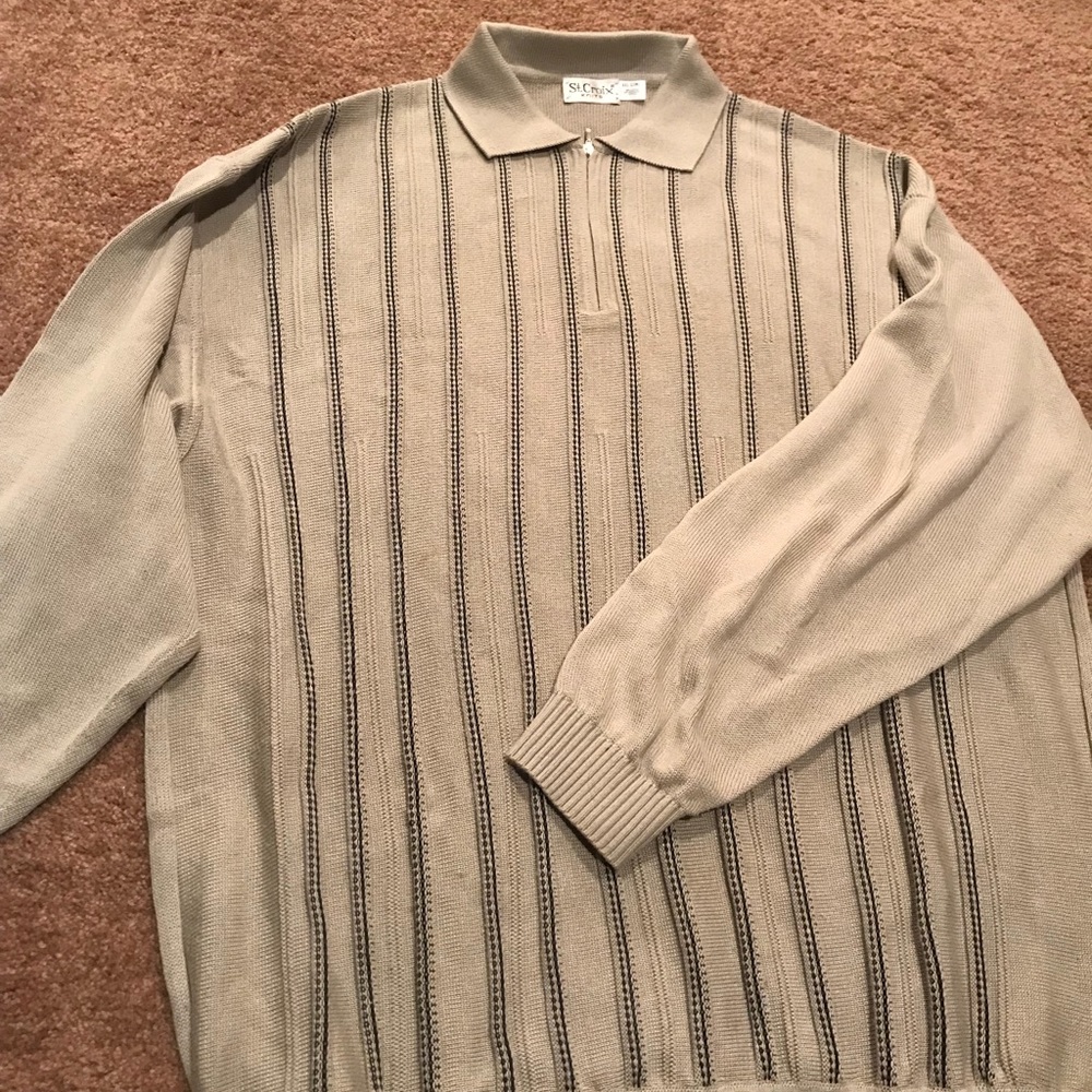 Men’s St. Croix Sweater XXL TALL 2xt tan and black